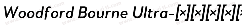 Woodford Bourne Ultra字体转换